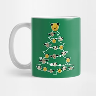 Sooty Christmas Tree White Silhouette Mug